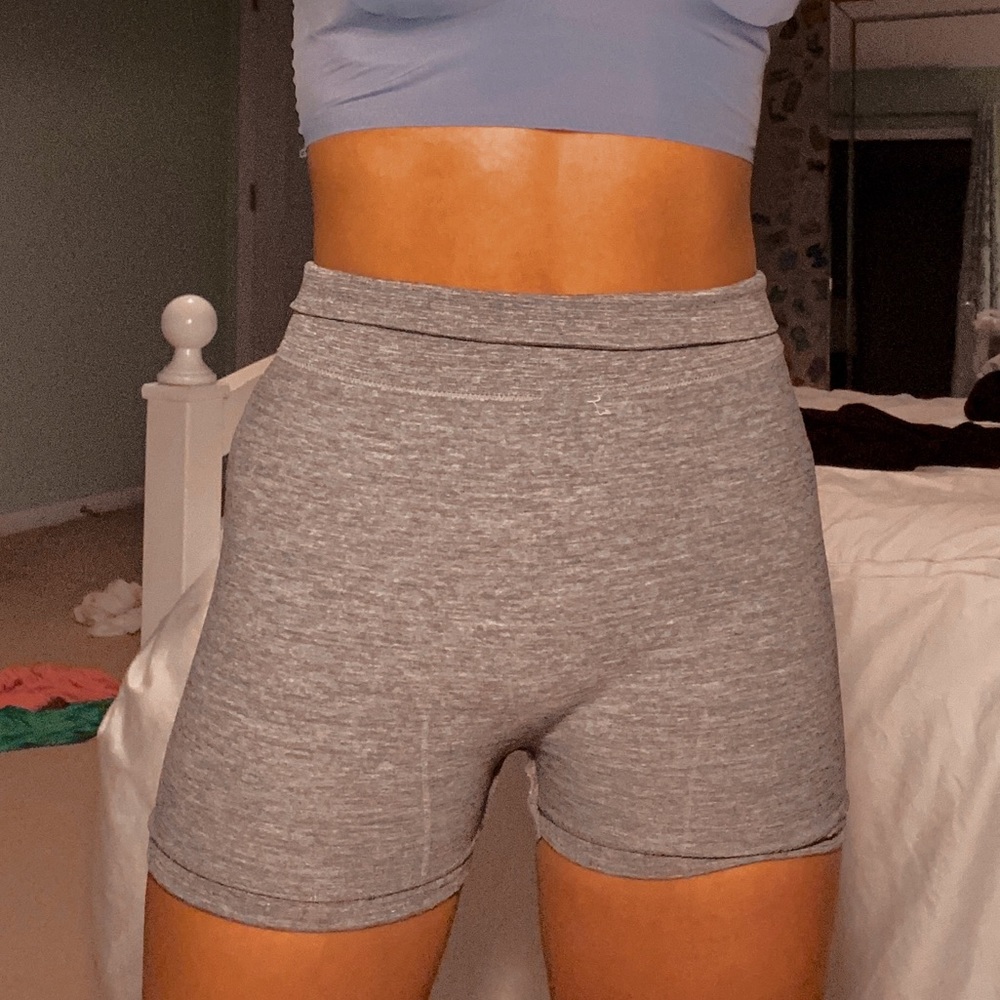 grey athletic shorts